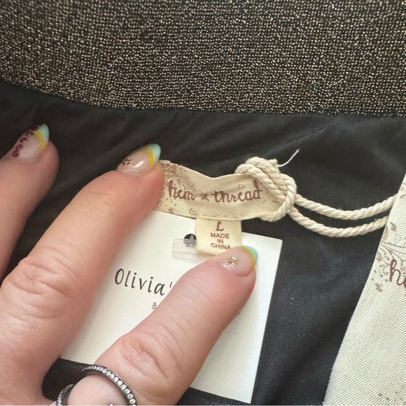 Hem & Thread Elegant Bronze/Gold Sparkle 80’s & 90’s vibe Women's Skirt Size L - Picture 3 of 6